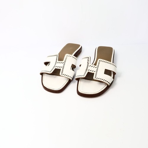Ciabatta hermes logo bianco - hermes,